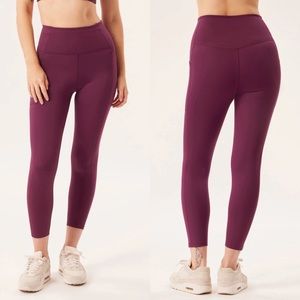 Girlfriend Collective Plum Compressive Pocket Leggings Tights Size Large NWOT